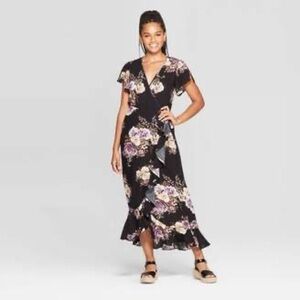 Xhilaration Women’s Floral Print Short Sleeve Dress 💜